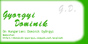gyorgyi dominik business card