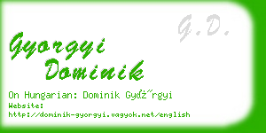 gyorgyi dominik business card